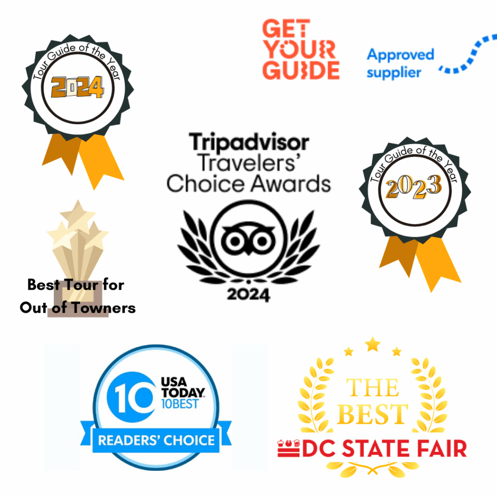 DC by Foot awards including TripAdvisor Certificate of Excellence and other recognition